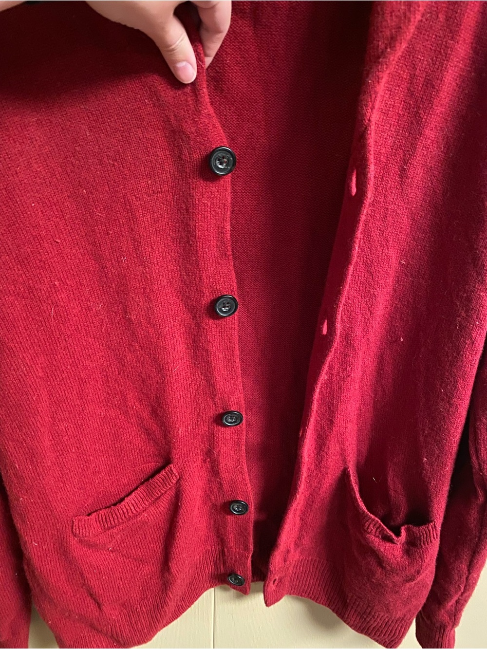 Goodthreads Red Button-Up Cardigan Sweater - Picture 3 of 7